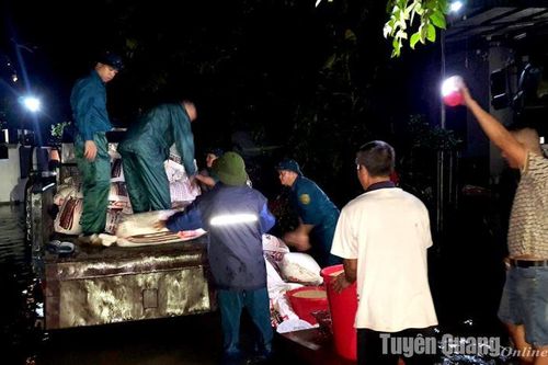 5 thôn của xã Mỹ Bằng bị ảnh hưởng do hồ thủy điện Thác Bà xả lũ