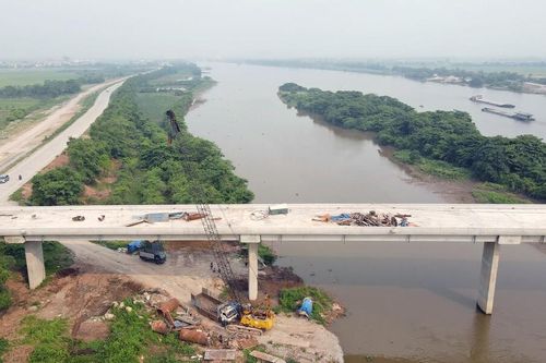 Cầu Bến Mới nối Nam Định- Ninh Bình sẽ thông xe trong tháng 10-2024