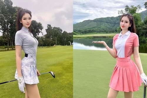Cựu siêu mẫu Đào Lan Phương trẻ trung, xinh đẹp trên sân golf
