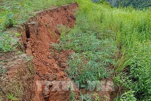 Xuất hiện cung trượt sạt lở đe dọa 23 hộ dân ở Mường Nhé, Điện Biên