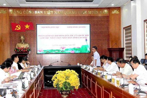 Đoàn giám sát Hội đồng Dân tộc của Quốc hội làm việc với UBND tỉnh Lai Châu