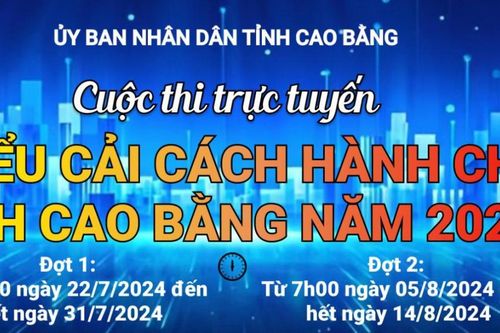 Triển khai Cuộc thi tìm hiểu cải cách hành chính đợt 2/2024 từ ngày 5 - 14/8