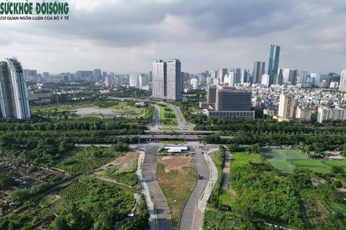 Diện mạo tuyến đường 6 làn xe nối 2 quận của Hà Nội sắp thông xe