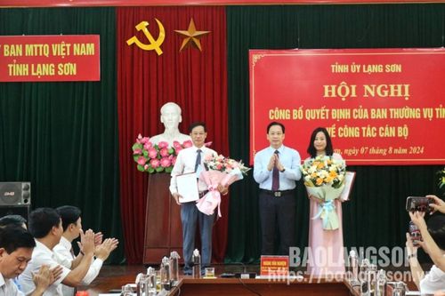 Bổ nhiệm Phó Trưởng Ban Dân vận Tỉnh ủy, hiệp thương cử giữ chức vụ Phó Chủ tịch Ủy ban MTTQ tỉnh