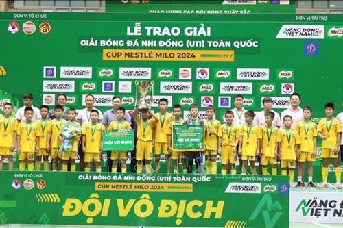Sông Lam Nghệ An vô địch Giải Bóng đá Nhi đồng (U11) toàn quốc năm 2024