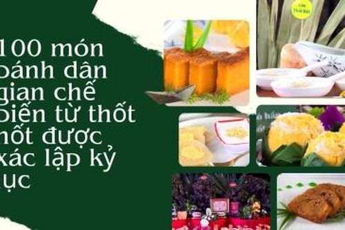 100 món bánh dân gian chế biến từ thốt nốt được xác lập kỷ lục