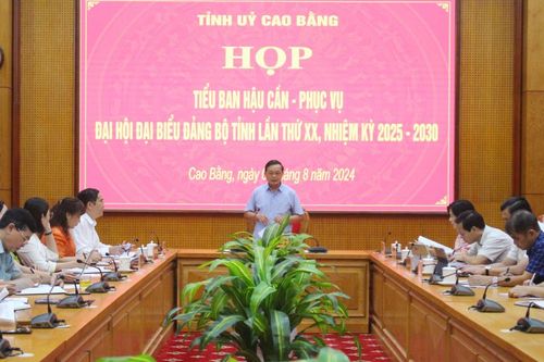 Họp Tiểu ban Hậu cần - Phục vụ Đại hội đại biểu Đảng bộ tỉnh lần thứ XX, nhiệm kỳ 2025 - 2030