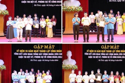Tổng kết, trao 14 giải Cuộc thi bút ký, phóng sự viết về công nhân, công đoàn Hà Tĩnh năm 2024