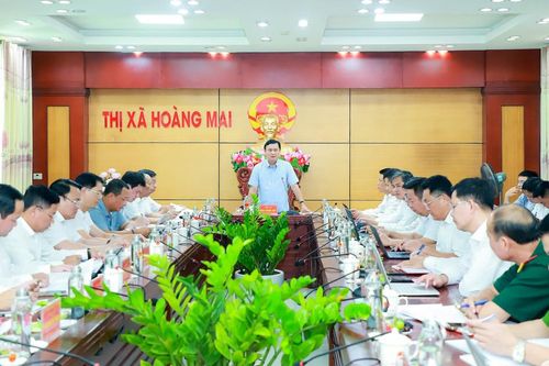 Bí thư Tỉnh ủy Nghệ An Thái Thanh Quý làm việc với Ban Thường vụ Thị ủy Hoàng Mai