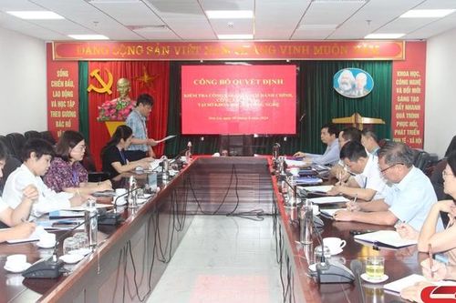 Kiểm tra công tác cải cách hành chính và nội vụ tại Sở Khoa học và Công nghệ