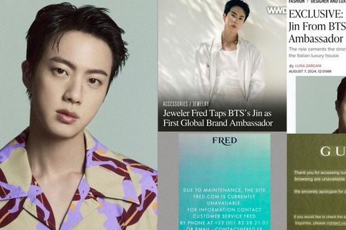 Trang web của Gucci bị sập sau khi thông báo Jin BTS trở thành Đại sứ toàn cầu