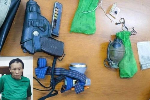Bắt đối tượng truy nã luôn mang theo súng và lựu đạn