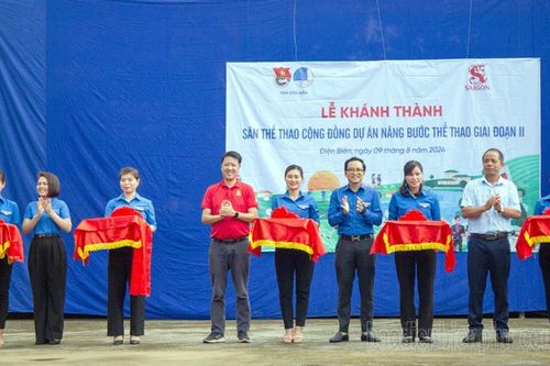 Tỉnh Đoàn Điện Biên khánh thành công trình sân thể thao cộng đồng