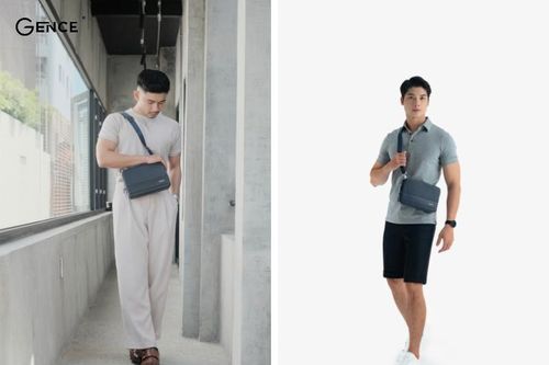 Túi đeo chéo nam Gence hàng hiệu cao cấp da bò