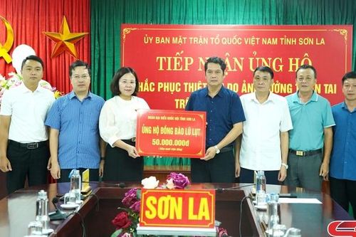 Đoàn đại biểu Quốc hội tỉnh ủng hộ người dân vùng thiên tai