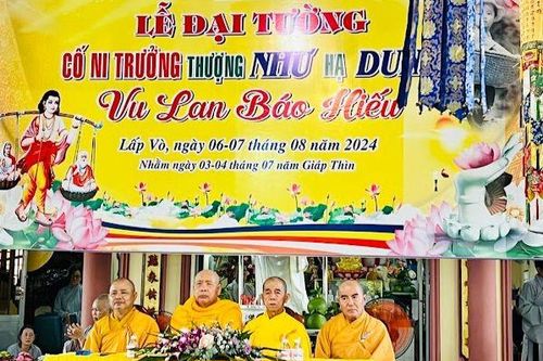 Đồng Tháp: Tưởng niệm Đại tường Ni trưởng Thích nữ Như Dung và tổ chức Lễ Vu lan