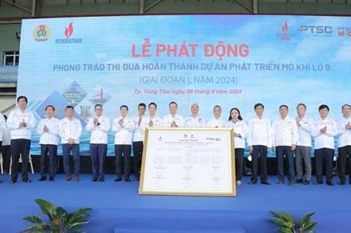 Phát động phong trào thi đua hoàn thành Dự án Phát triển Mỏ khí Lô B