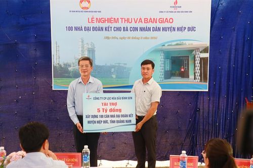 BSR tài trợ xây dựng 100 căn nhà tại Quảng Nam