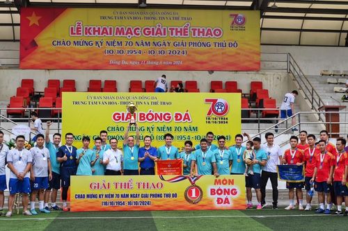 Khai mạc giải bóng đá quận Đống Đa chào mừng 70 năm giải phóng Thủ đô