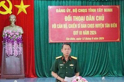 Bộ Chỉ huy Quân sự tỉnh Tây Ninh giải quyết kịp thời vướng mắc của chiến sĩ trong mọi nhiệm vụ