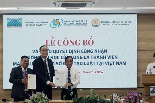 Trường ĐH Cửu Long chính thức gia nhập thành viên Mạng lưới các cơ sở đào tạo luật tại Việt Nam