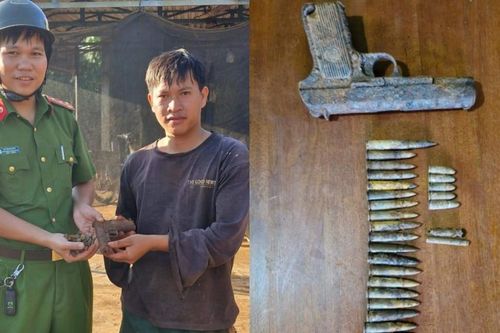 Chư Sê: Vận động, thu hồi 1 khẩu súng K54 cùng nhiều viên đạn các loại