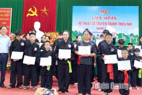 125 VĐV tham gia Liên hoan võ thuật cổ truyền thanh thiếu nhi