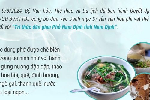 Phở Nam Định trở thành Di sản Văn hóa Phi vật thể Quốc gia