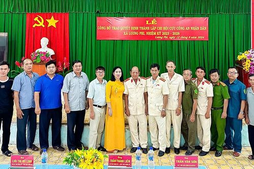 Tri Tôn thành lập thêm 4 Chi hội Cựu Công an Nhân dân cấp xã