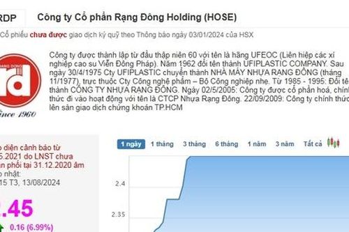 Cổ phiếu của Rạng Đông Holding đột ngột tăng trần sau chuỗi ngày giảm sâu khiến Chủ tịch liên tục bị bán giải chấp