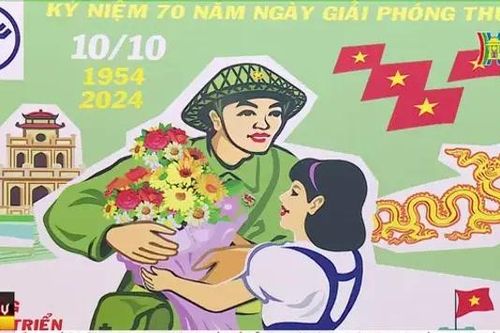 Tranh cổ động 70 năm ngày giải phóng thủ đô