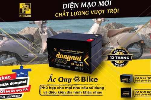 PINACO ra mắt dòng ắc quy mới dành cho xe đạp điện, xe máy điện