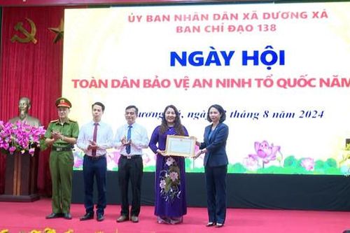 Xã Dương Xá: Nhiều tập thể, cá nhân được khen thưởng trong phong trào toàn dân bảo vệ an ninh Tổ quốc
