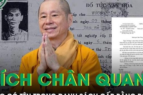 Ông Vương Tấn Việt không có tên trong danh sách được cấp bằng tốt nghiệp cấp ba