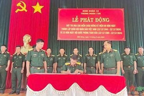 Trung đoàn 726 (Binh đoàn 16): Phát động đợt thi đua cao điểm chào mừng kỷ niệm 80 năm Ngày thành lập Quân đội nhân dân Việt Nam
