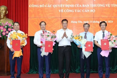Hưng Yên điều động, luân chuyển, bổ nhiệm hàng loạt cán bộ chủ chốt