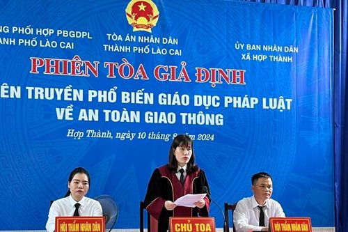 Lào Cai: Tổ chức phiên tòa giả định để tuyên truyền pháp luật