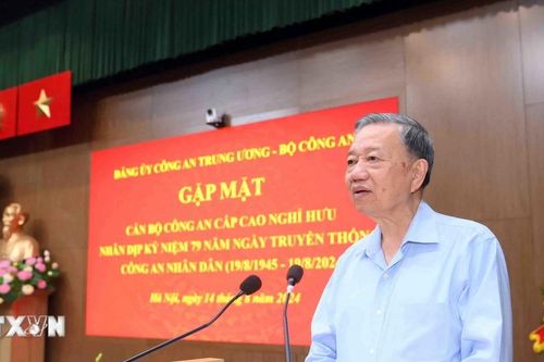 Tổng Bí thư, Chủ tịch nước dự buổi gặp mặt cán bộ Công an cấp cao nghỉ hưu