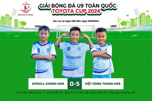 Thắng nhàn, U9 Việt Hùng Thanh Hóa giành vé sớm vào vòng 1/8 Giải Bóng đá U9 toàn quốc 2024