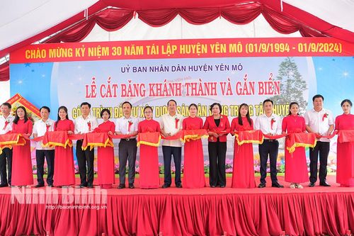 Khởi công, gắn biển các công trình chào mừng kỷ niệm 30 năm tái lập huyện Yên Mô