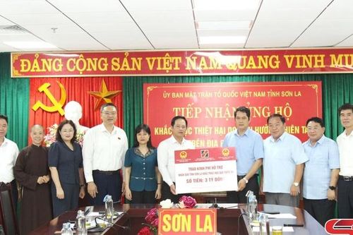 Sơn La tiếp nhận ủng hộ 3,1 tỷ đồng khắc phục thiên tai
