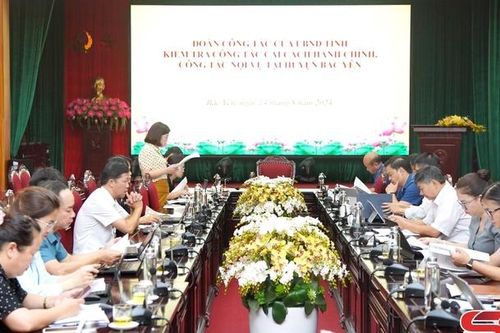 Kiểm tra công tác cải cách hành chính và nội vụ tại huyện Bắc Yên