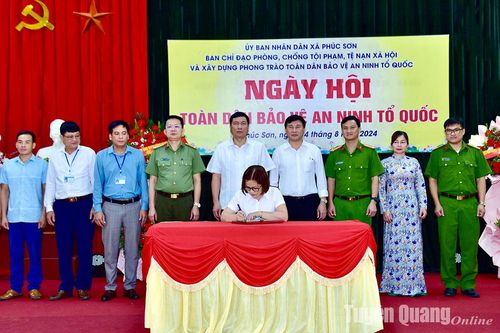 Xây dựng xã Phúc Sơn trở thành điển hình về phong trào Toàn dân bảo vệ ANTQ