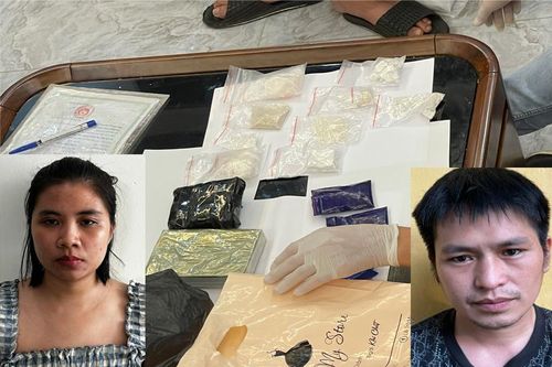 Bắt hai vợ chồng mua bán trái phép ma túy