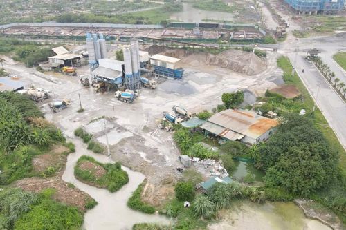 Hoài Đức: Trạm trộn bê tông xả thải ra môi trường bị phạt 125 triệu đồng
