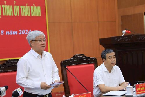 Đoàn kiểm tra của Ban Bí thư làm việc với Ban Thường vụ Tỉnh ủy Thái Bình