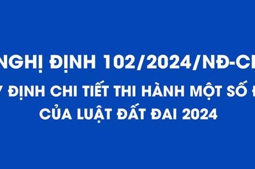 Nghị định 102/2024/NĐ-CP quy định chi tiết thi hành một số điều của Luật Đất đai
