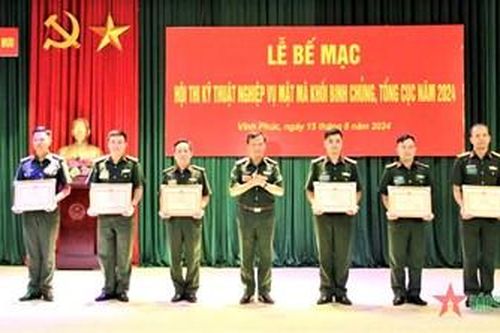 Bế mạc Hội thi kỹ thuật nghiệp vụ mật mã khối binh chủng, tổng cục năm 2024