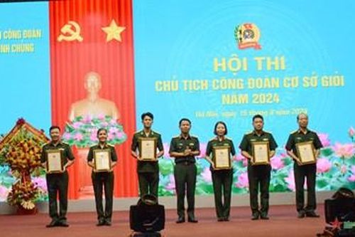 6 đội tham gia Hội thi Chủ tịch Công đoàn cơ sở giỏi Khối công đoàn Binh chủng