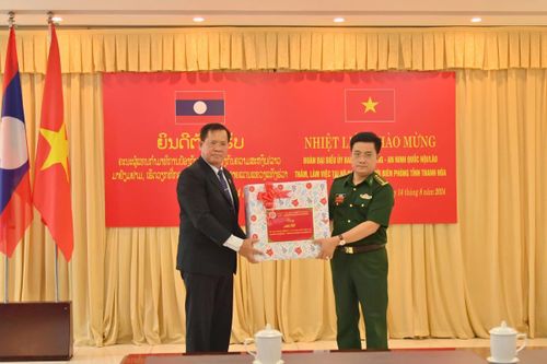 Đoàn công tác Quốc phòng - An ninh của Quốc hội Lào thăm và làm việc tại Bộ Chỉ huy BĐBP Thanh Hóa